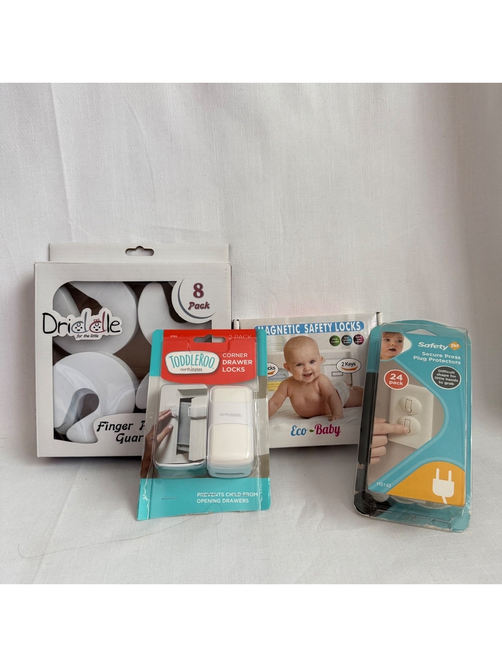 Baby Safety Bundle Eco-Baby Magnetic Cabinet Outlet Locks Toddleroo ChildProof